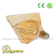 CE Approval Sharp Diamond LED Light Bulb with Gold Cover